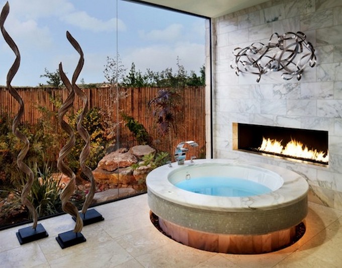 Amazing Luxury Bathrooms with Fireplaces