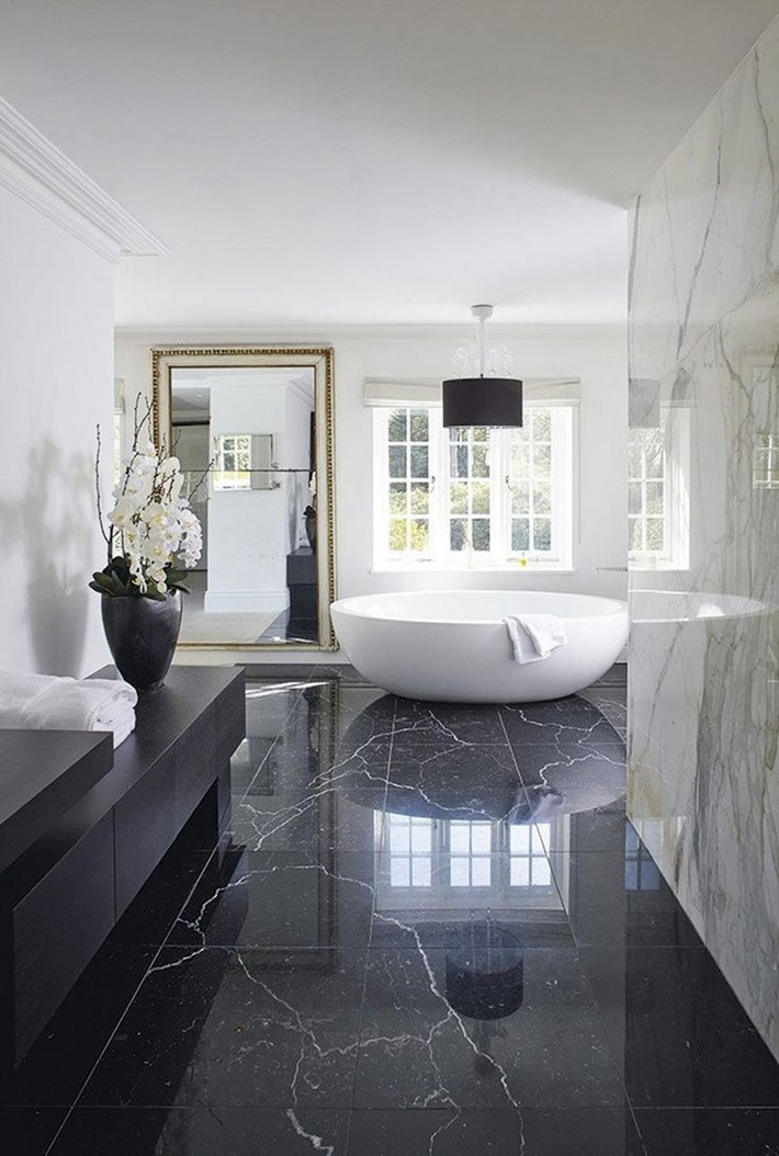 marble in a luxury bathrooms by maison valentina