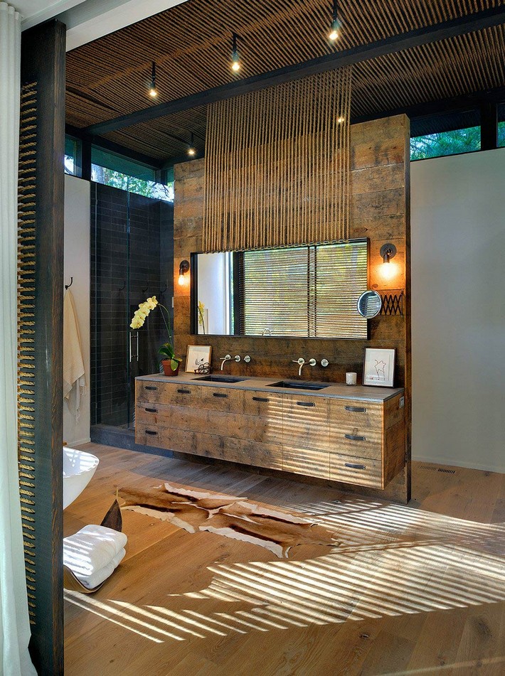 Rustic-Style-Enchanting-robins-creative-amagansett-new-york-rustic-bathroom-with-stylish-wooden-floor-and-chic-cloistered-shower-area-incredible-Rustic-sensational-Bathroom-Design-ideas