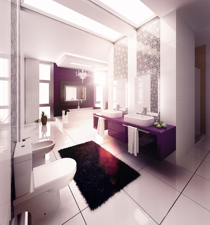 7 luxury bathroom ideas for 2016 color Purple 3