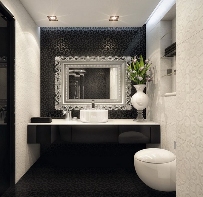 Black and White Bathrooms of Spectacular Opulence