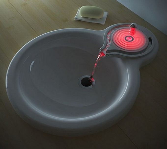 10 Modern Bathrooms With Futuristic Sinks maison valentina2