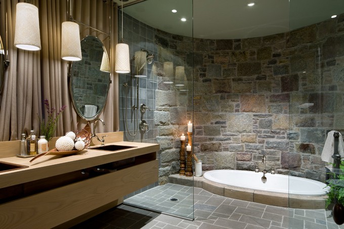 stone walls for bathrooms maison valentina