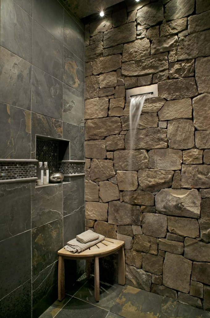 12 Luxury Bathrooms With Stone Walls Maison Valentina Blog