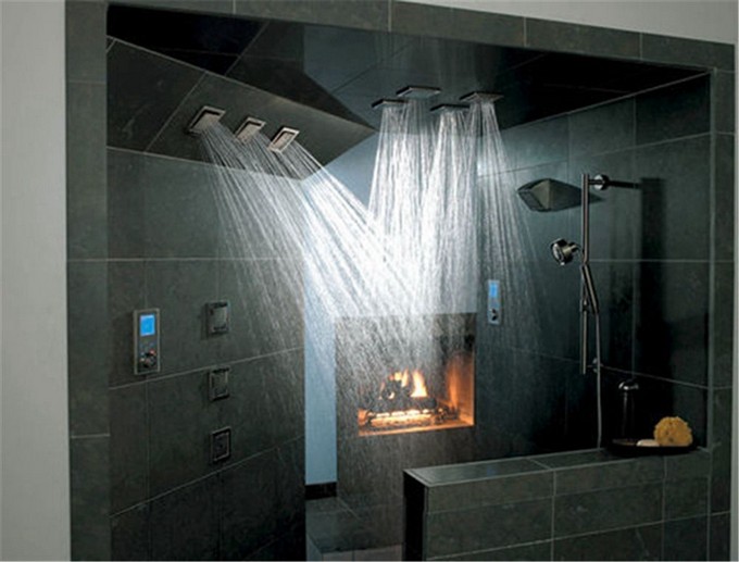 showers for bathroom without door fireplace
