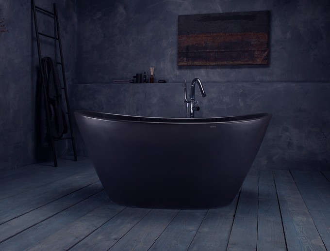 black bathtub in a luxury bathroom maison valentina small bathroom