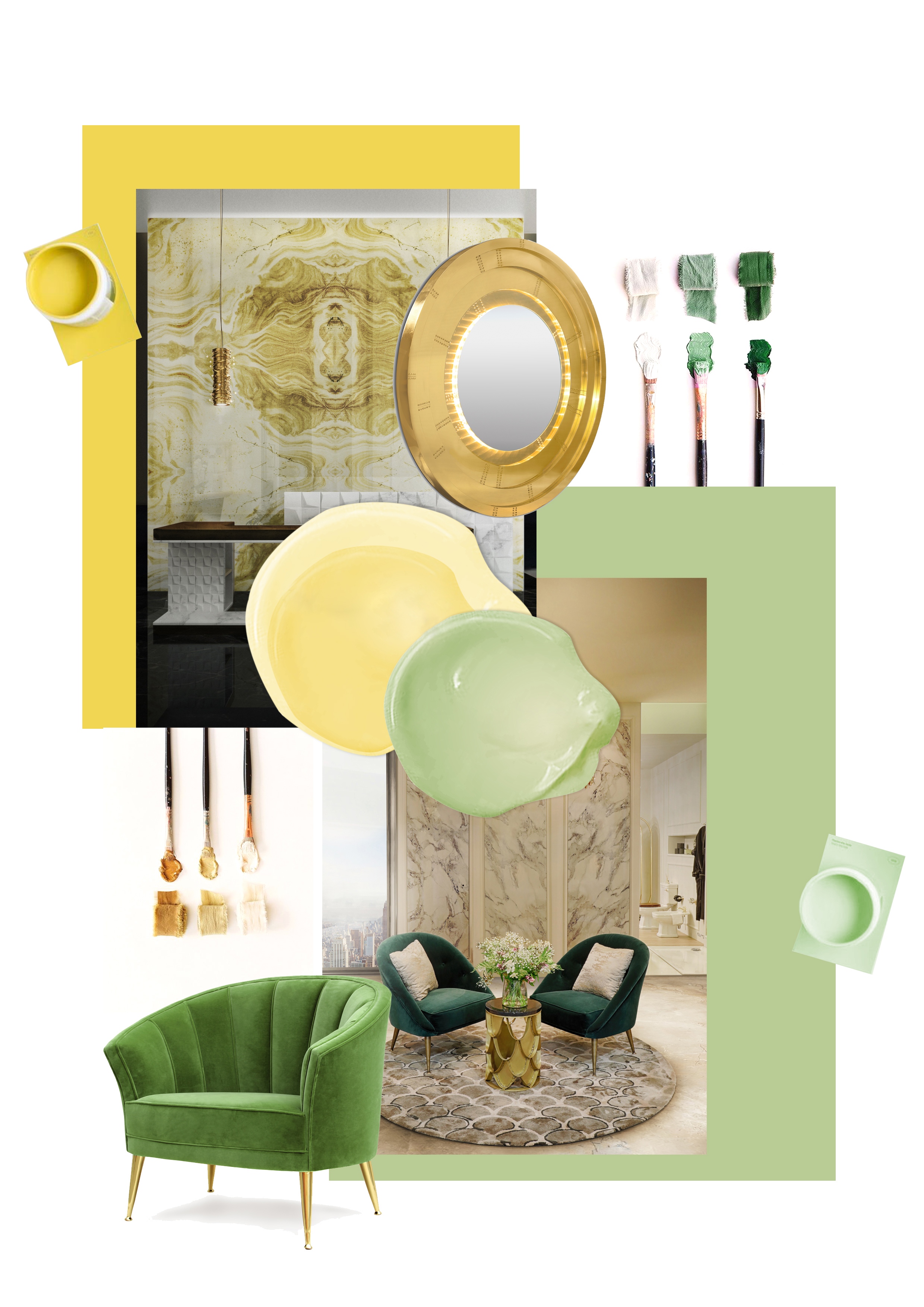 Inspirational and Colorful Moodboards for a Bathroom Makeover