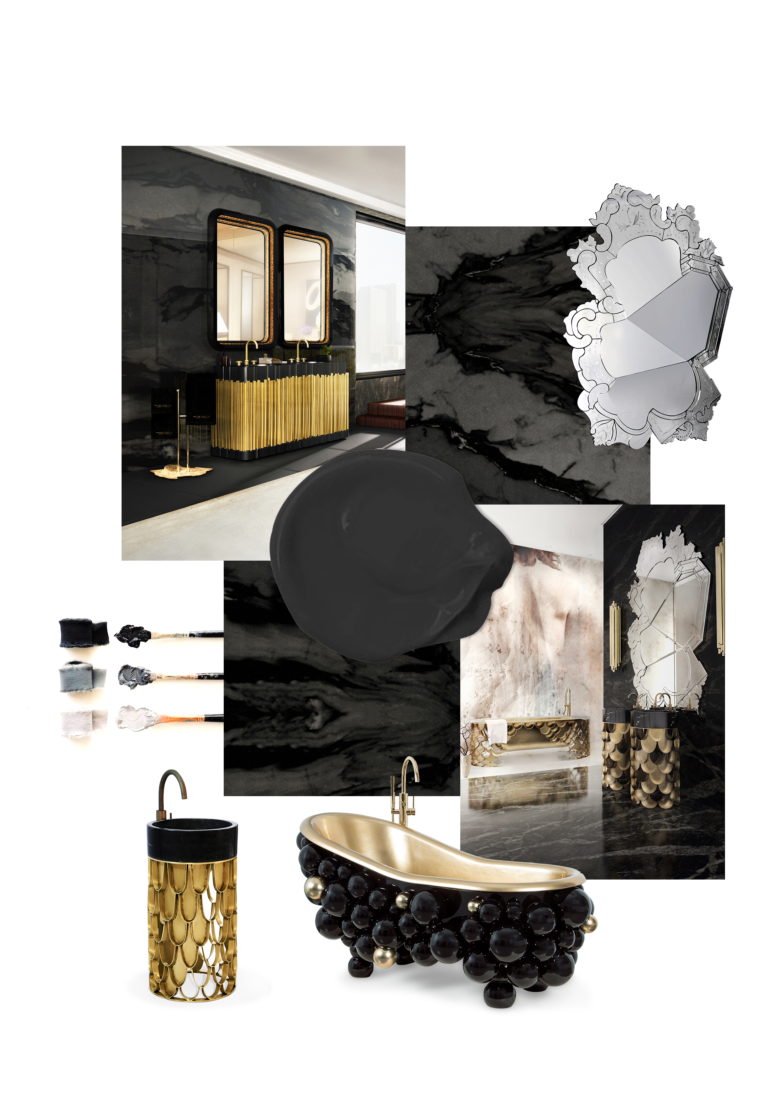 Inspirational and Colorful Moodboards for a Bathroom Makeover